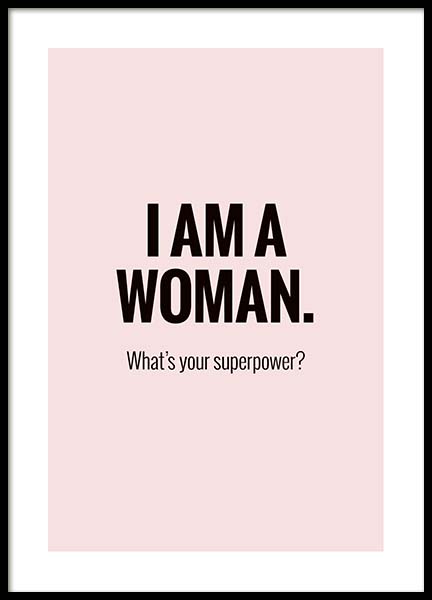 I'm a Woman Poster in de groep Posters / Posters met tekst bij Desenio AB (10029)