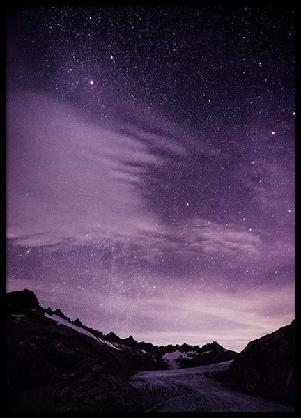 Purple Night Sky Poster in de groep Posters / Natuurmotieven bij Desenio AB (10046)