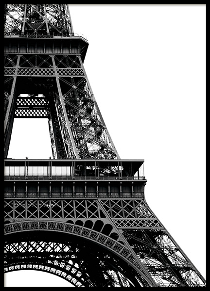 Eiffel Tower Close Up Poster in de groep Posters / Zwart wit bij Desenio AB (11330)