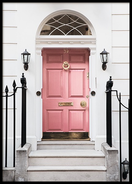 London Pink Door Poster in de groep Posters / Fotokunst bij Desenio AB (11368)