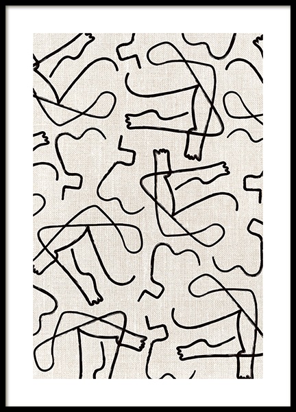 Texture Line Bodies Poster in de groep Posters / Kunst bij Desenio AB (11427)