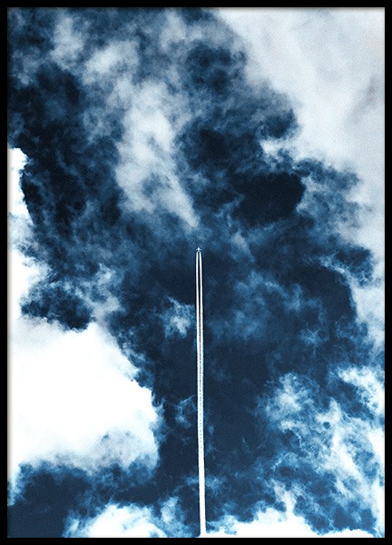 Airplane in Sky Poster in de groep Posters / Natuurmotieven bij Desenio AB (11822)