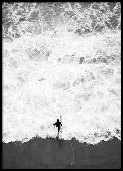 Running Into Ocean Poster in de groep Posters / Zwart wit bij Desenio AB (12598)