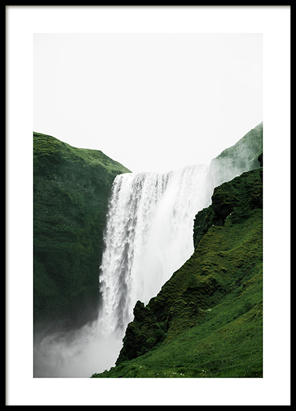 Skogafoss View Poster in de groep Posters / Natuurmotieven bij Desenio AB (13355)