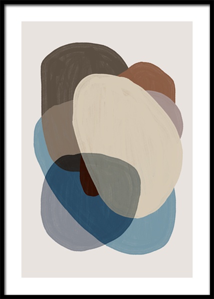 Browns and Blues No2 Poster in de groep Posters / Kunst bij Desenio AB (14894)