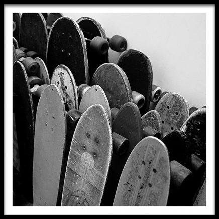 Rows Of Skateboards Poster in de groep Posters / Kinderposters bij Desenio AB (2067)