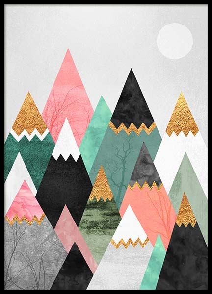 Pretty Mountains Poster in de groep Posters / Grafische posters bij Desenio AB (2379)