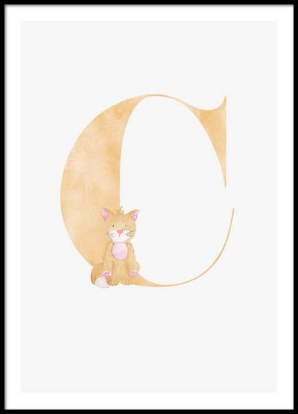 Alphabet C Poster in de groep Posters / Kinderposters bij Desenio AB (2495)