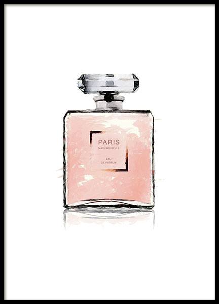 Chanel posters met parfum fles, prints met Chanel parfum