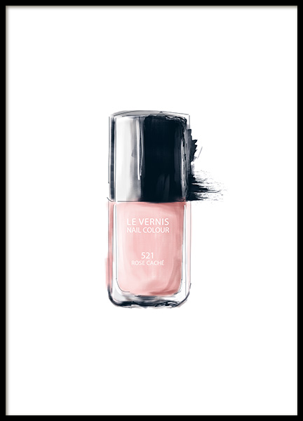 Poster met nagellak en lippenstift van Chanel. Chanelposters online.