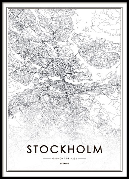 Prints en posters met Stockholm en kaarten