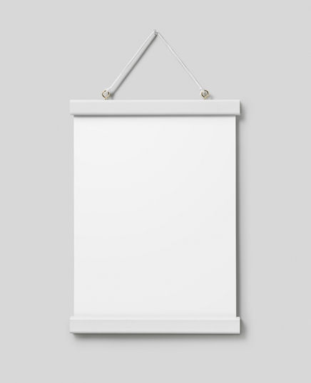  - Witte posterhanger met magneetbevestiging, 22 cm