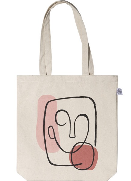 Abstract Face Tote Bag in de groep Limited edition bij Desenio AB (TOTE50145)