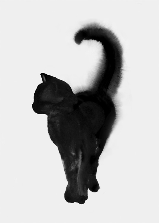 Proud Cat Poster / Zwart wit bij Desenio AB (10684)
