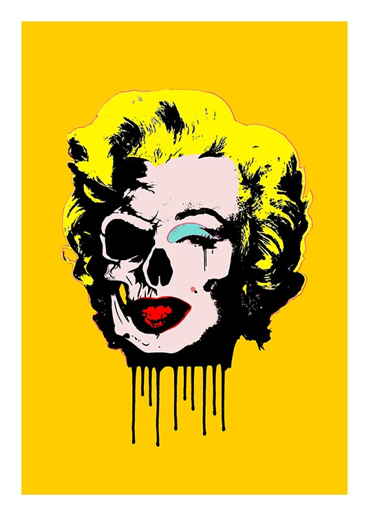 Skull Marilyn Poster / Grafische posters bij Desenio AB (10712)