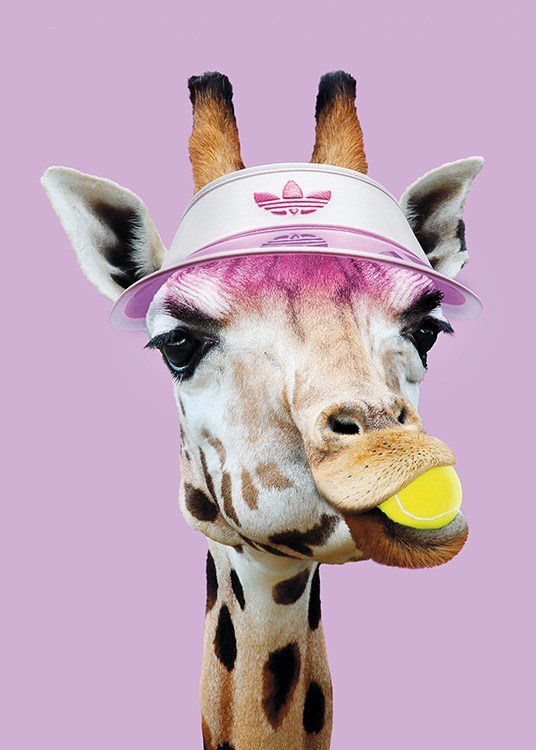 Tennis Giraffe Poster / Kinderposters bij Desenio AB (11020)