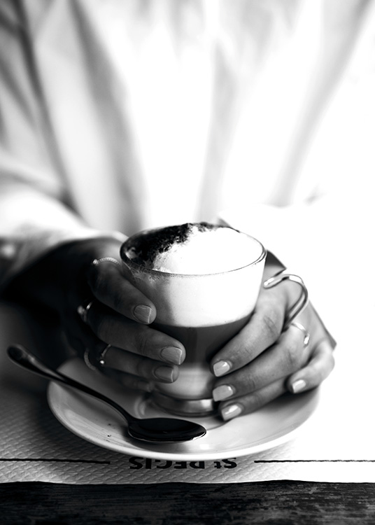 St Regis Coffee Poster Zwart Wit Fotoposter Met Motief Van Cafe In Parijs Desenio Nl