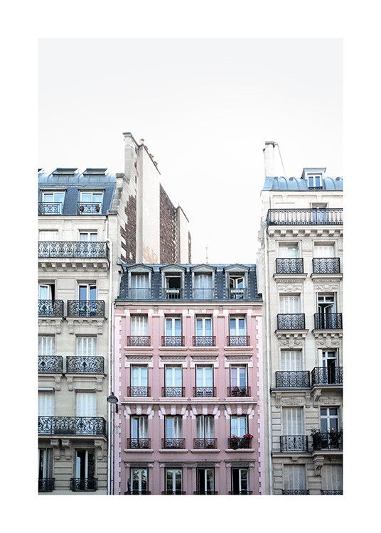 Pink Facade in Paris Poster / Fotokunst bij Desenio AB (11348)