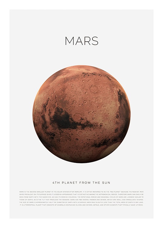 Planet Mars Poster / Kinderposters bij Desenio AB (11438)