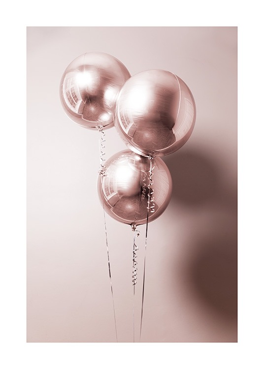Rosé Balloons Poster / Fotokunst bij Desenio AB (11920)