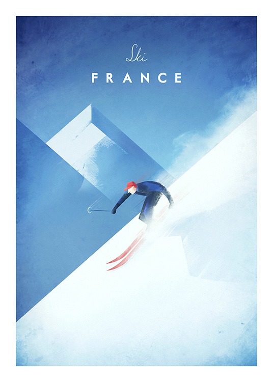 Ski France Poster / Henry Rivers bij Desenio AB (11984)