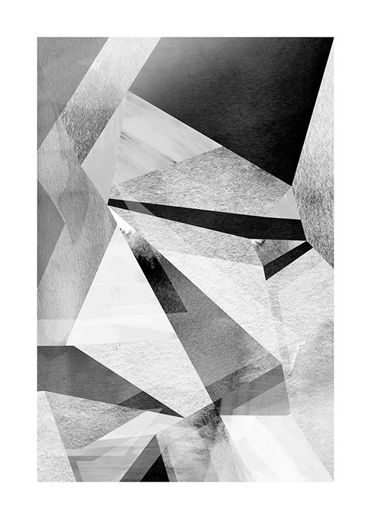 Gray Prisms Poster / Zwart wit bij Desenio AB (11991)