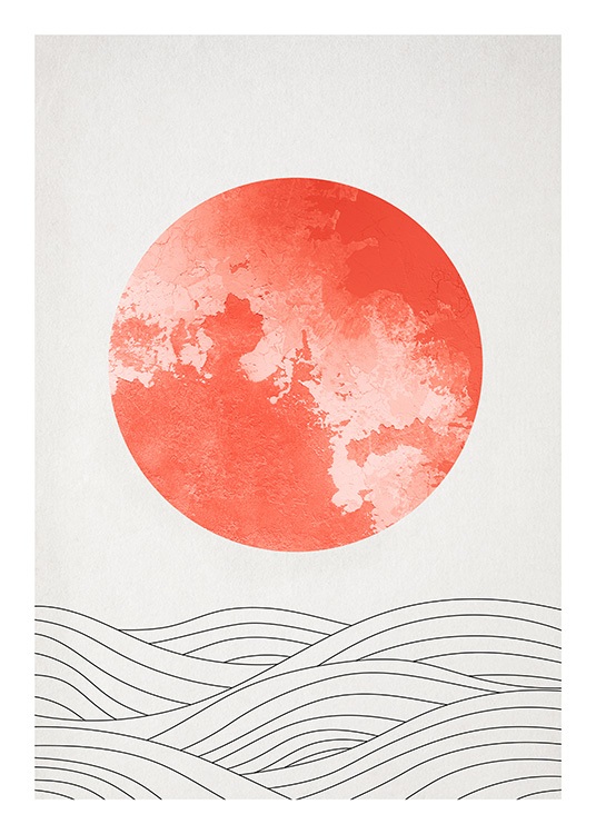 Coral Sunrise Poster / Kunst bij Desenio AB (12244)