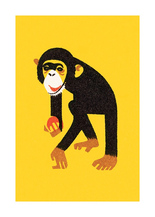 Vintage Monkey Poster / Kinderposters bij Desenio AB (12468)