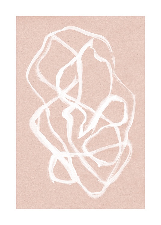 White Ink Swirls Poster / Kunst bij Desenio AB (12510)