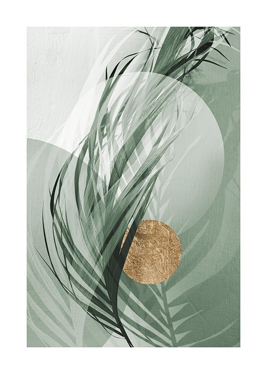 Graphic Palm Leaf No1 Poster / Fotokunst bij Desenio AB (12587)