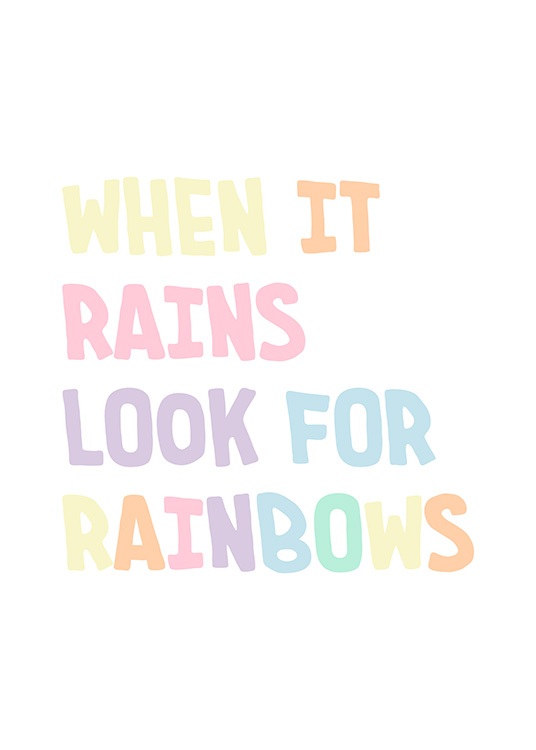 Look for Rainbows Poster / Kinderposters bij Desenio AB (12682)