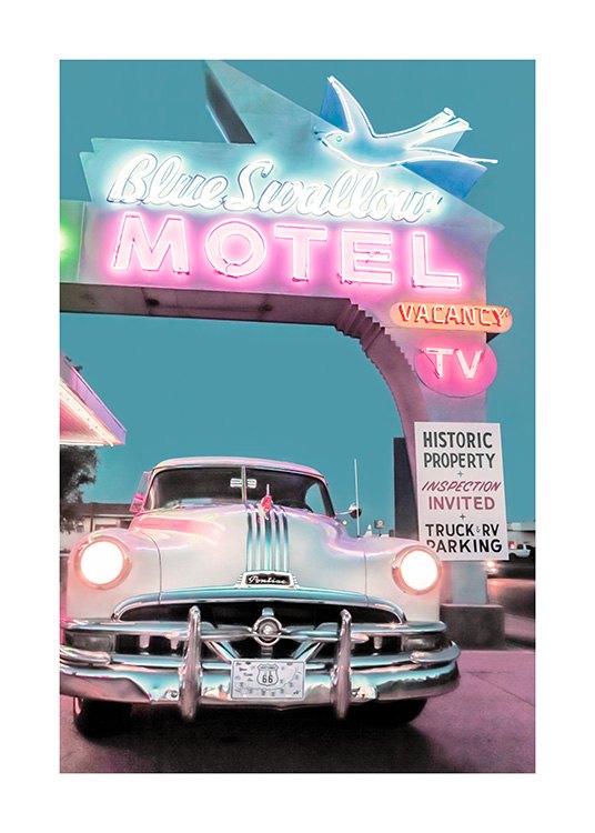 Blue Swallow Motel Poster / Fotokunst bij Desenio AB (12774)