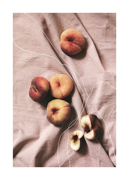 Peaches on Linen Poster / Keuken posters bij Desenio AB (12815)