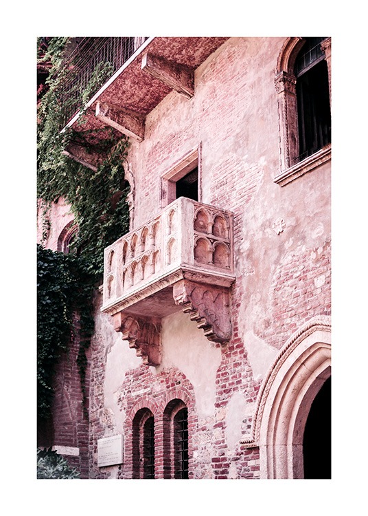 Foto van balkon in Verona, Italië, uit Romeo & Julia