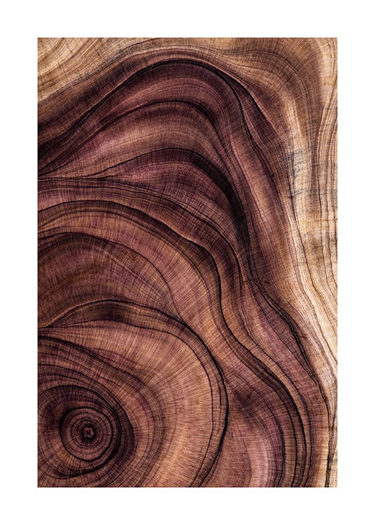  - Vormen en lijnen van hout die een golvend patroon creëren