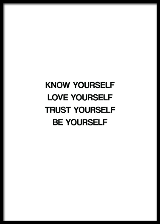 Beste Know Yourself Poster WD-36