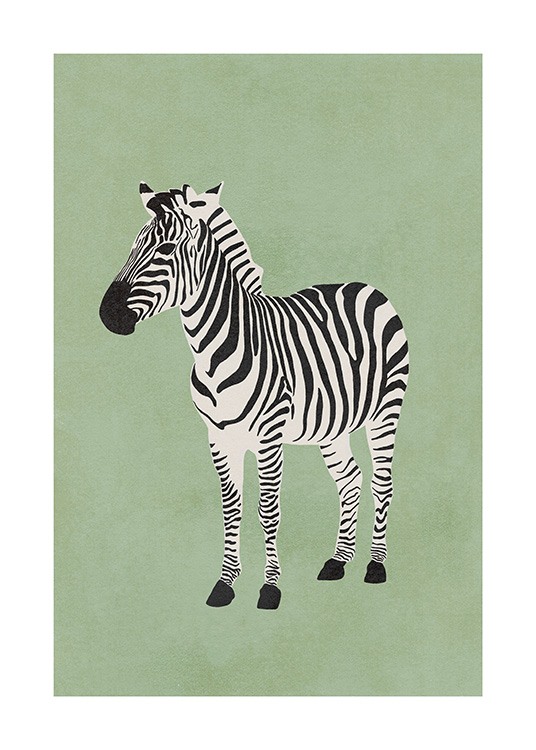 Graphic Zebra Poster / Insecten en dieren bij Desenio AB (13785)