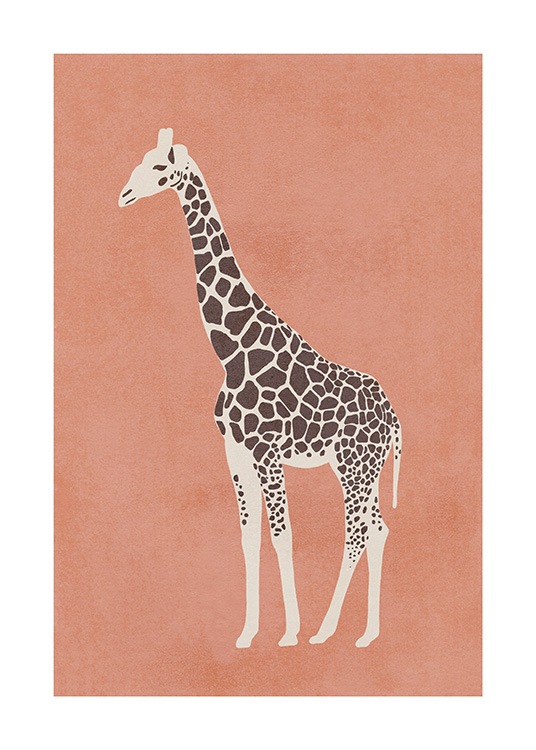 Graphic Giraffe Poster / Insecten en dieren bij Desenio AB (13786)