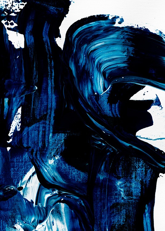 Blue Painting No1 Poster / Abstracte kunst bij Desenio AB (13841)