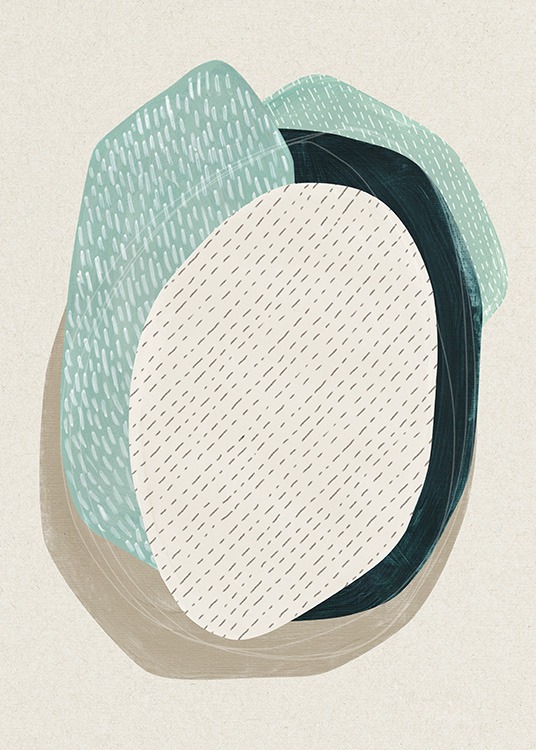 Oval Composition No1 Poster / Abstracte kunst bij Desenio AB (13845)