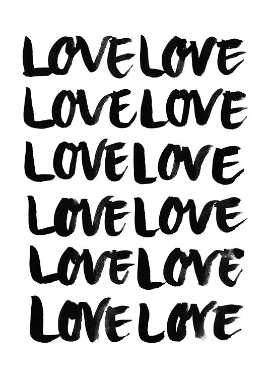 Love Love Love Poster / Typografie bij Desenio AB (13891)