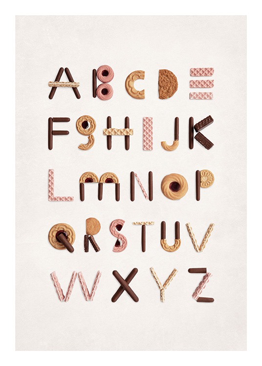Cookie Alphabet Poster / Alfabet bij Desenio AB (13902)