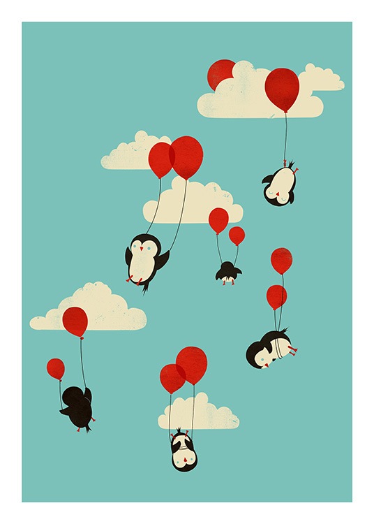 We Can Fly Poster / Cartoon dieren bij Desenio AB (13934)