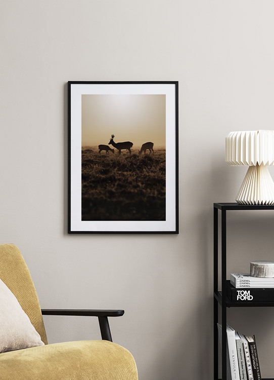 Deer In Bushy Park Poster Drie Herten Desenio Nl