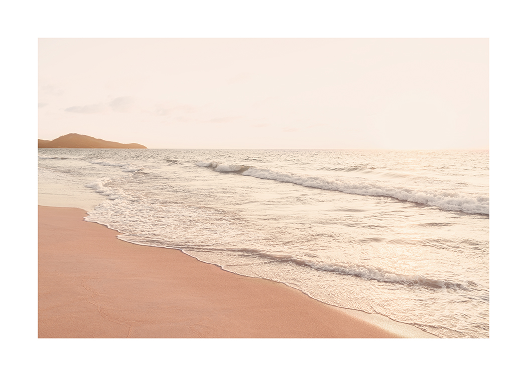  – Een afbeelding van een prachtig strand bij zonsondergang