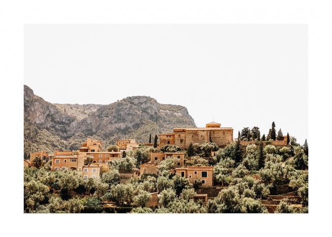  – Een landschapsfoto van een stad op Mallorca, Spanje