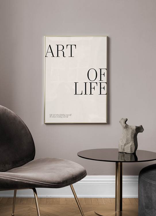 Art of Life Poster Quote Art of Life desenio.nl