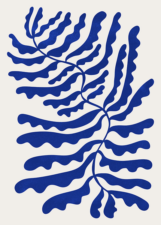 – Decoratieve blauwe plant met witte achtergrond