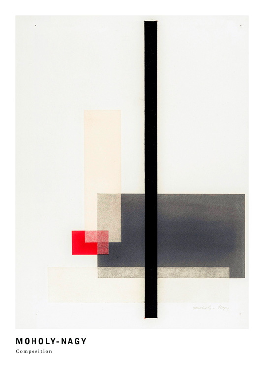 – Grafische kunstposter van vierkanten van de bekende kunstenaar Maholy-Nagy