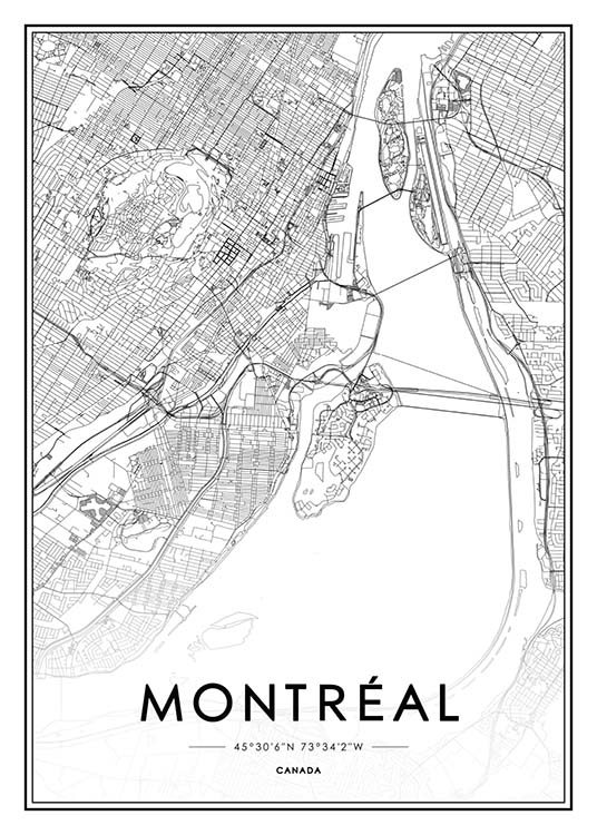 Montreal Poster / Zwart wit bij Desenio AB (2043)